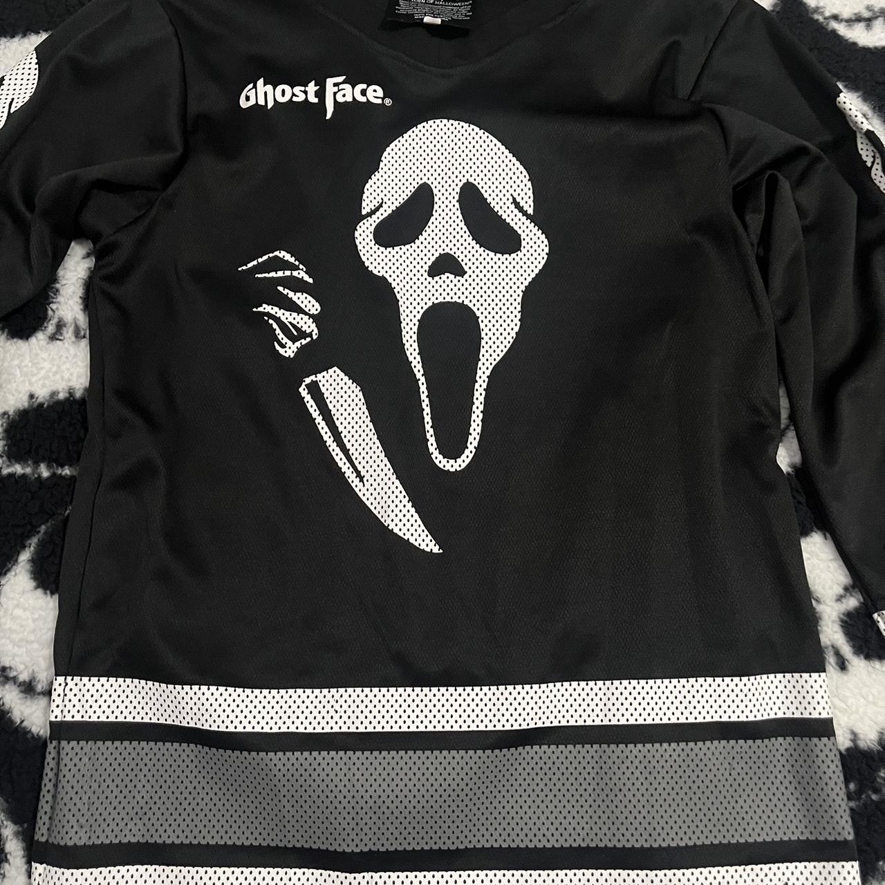 Ghost Face Jersey ! - Spirit Halloween - Worn once... - Depop