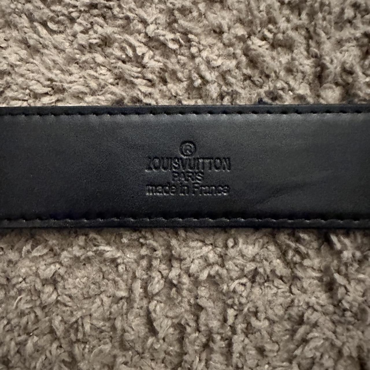 Louis Vuitton, Accessories, Louis Vuitton Belt Centure Lv Damier Mens  Black 0cm 40 Inch Calf Leather M033