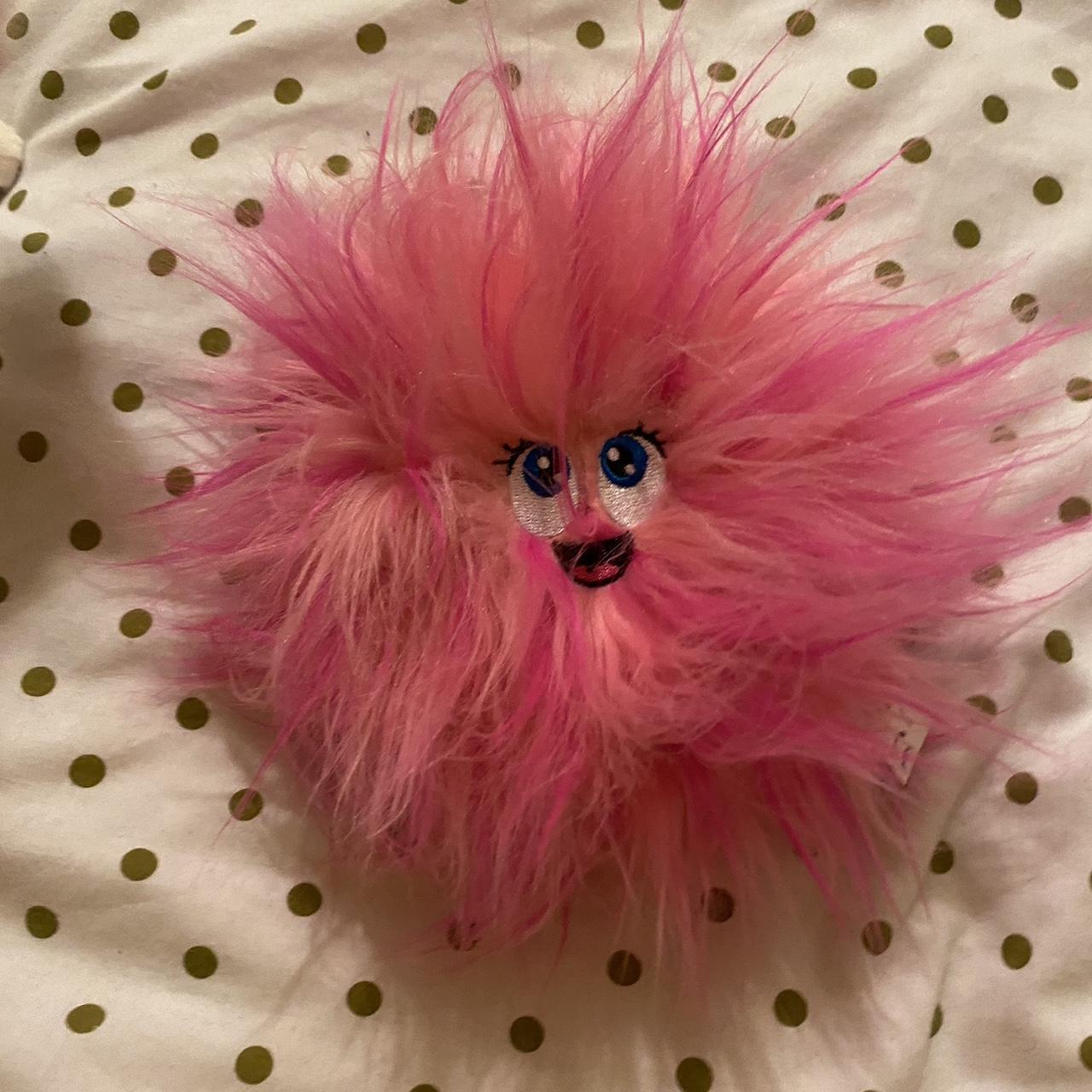 Pink Peeka Puff Plush Fluffy Soft Toy Fuzzy flat... Depop