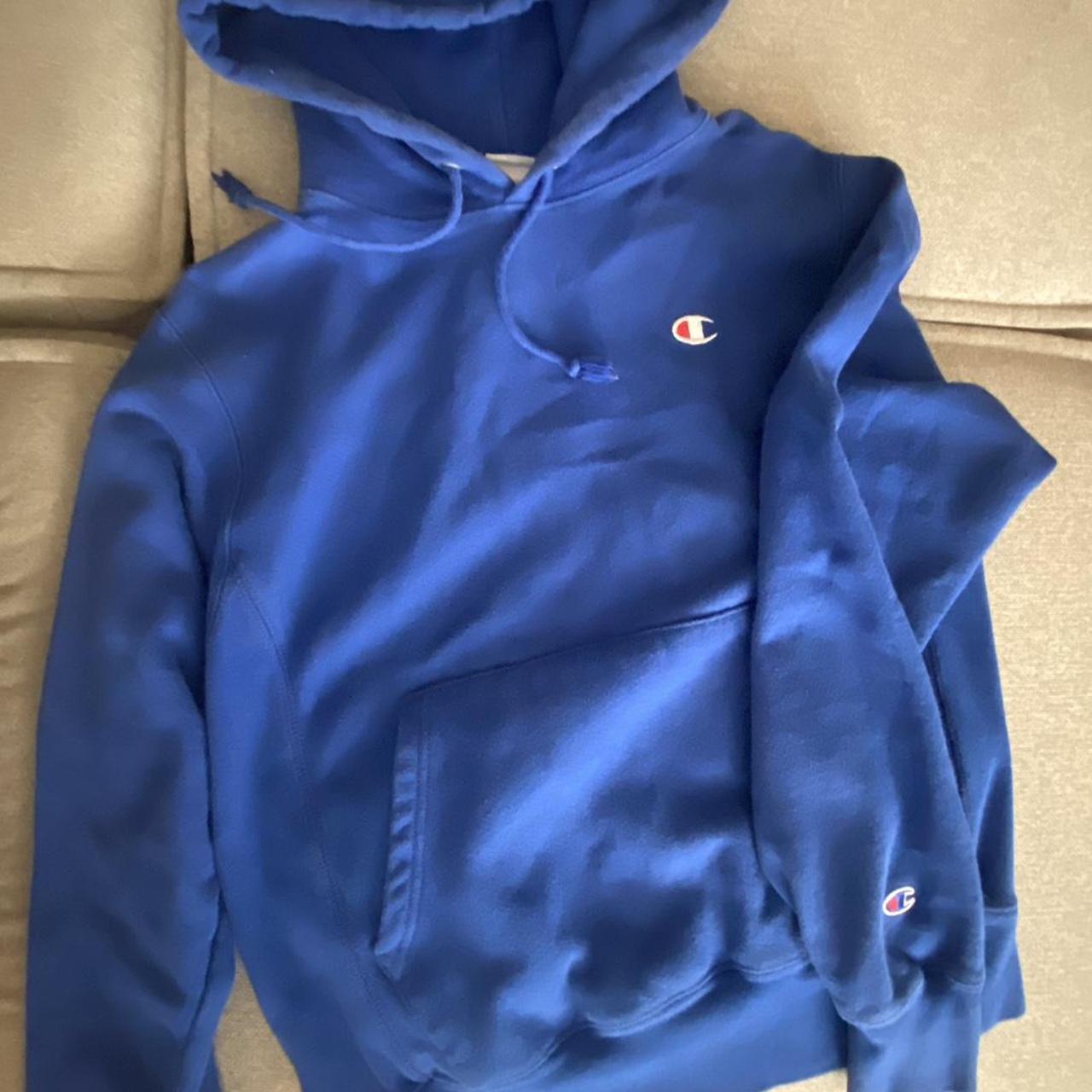 Blue women's champion online hoodie