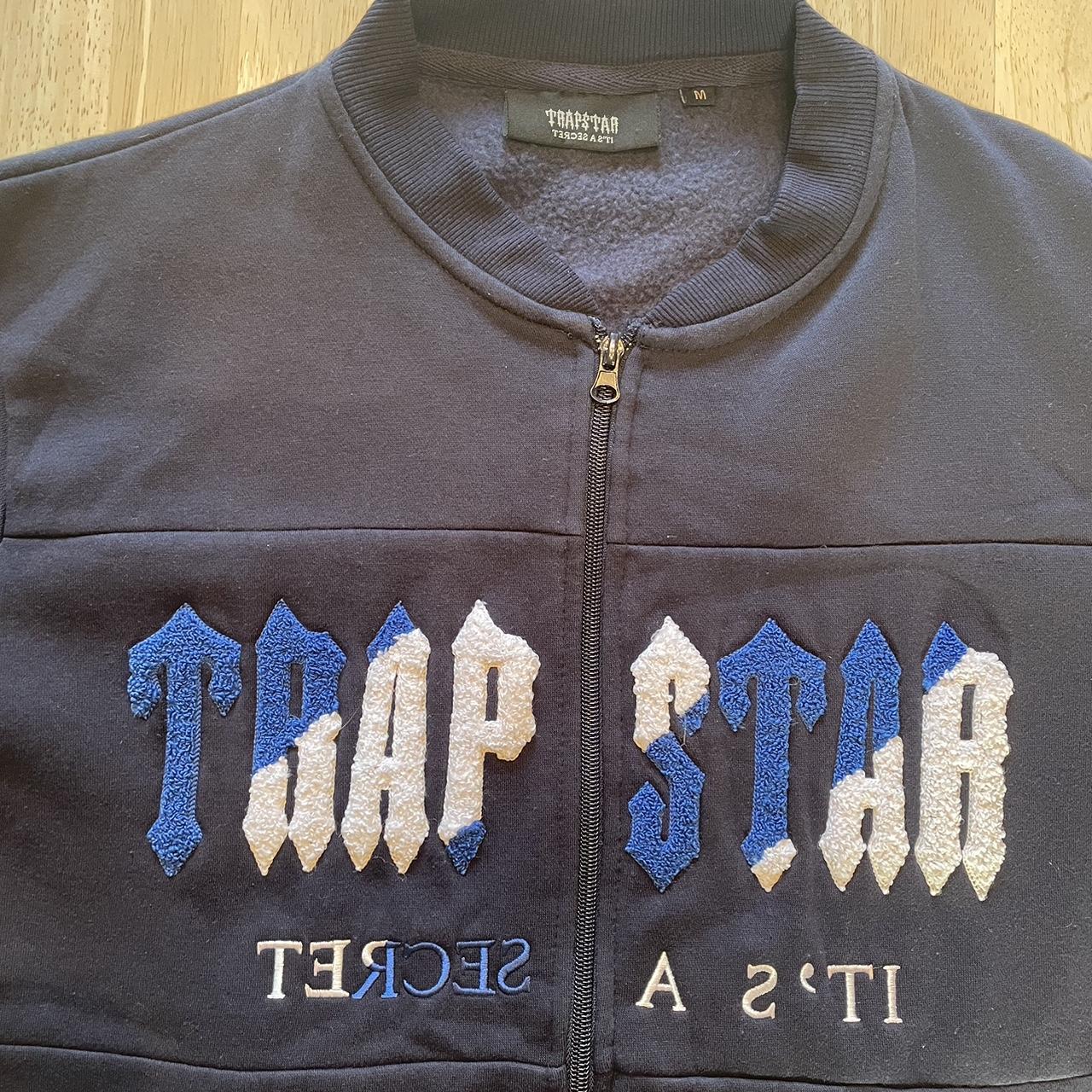 Trapstar chenille zip up tracksuit navy Size... Depop
