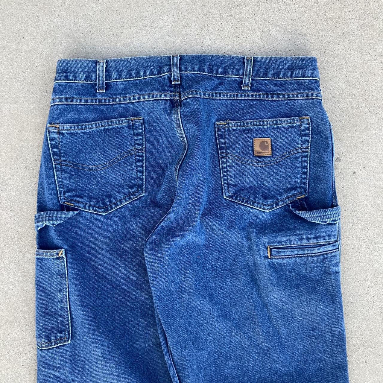 Carhartt Men's Blue and Navy Jeans | Depop