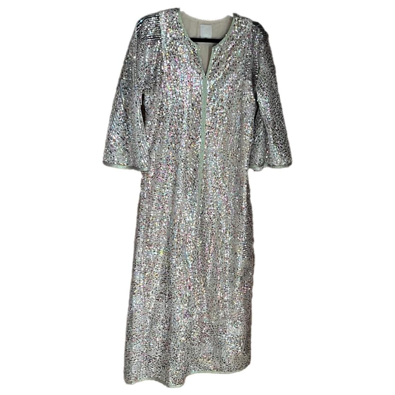 Anna sui silver maxi dress hotsell