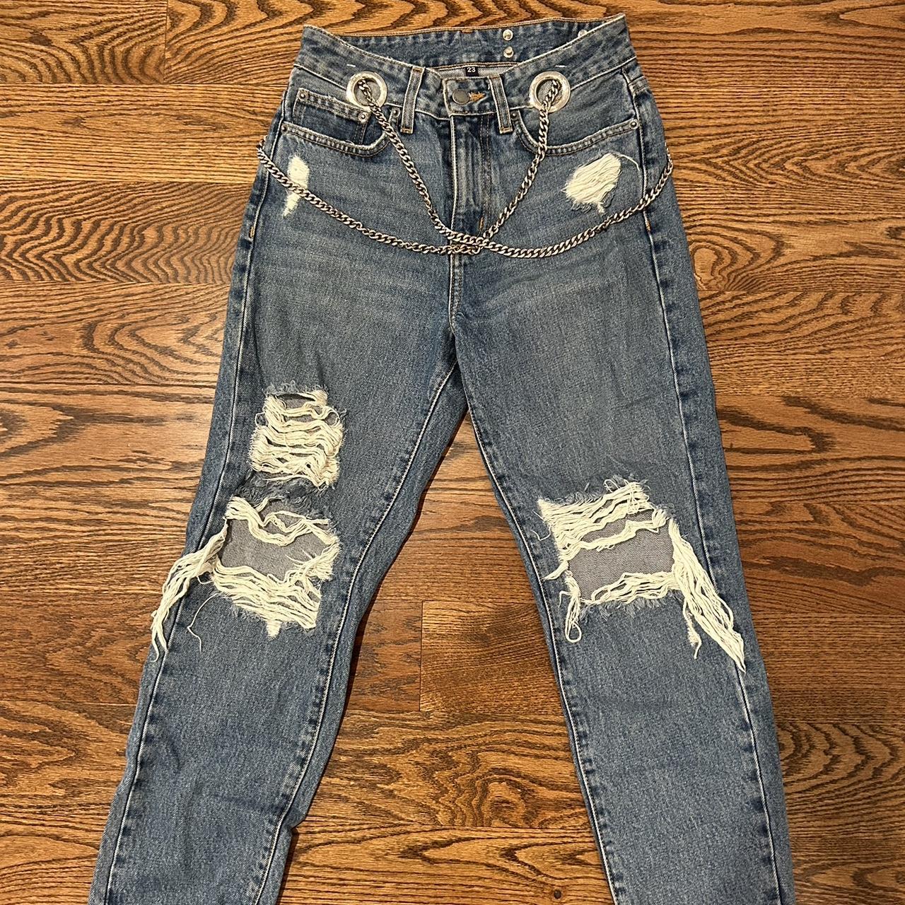 Carmar Ripped Jeans from LF with jean chain that is - Depop
