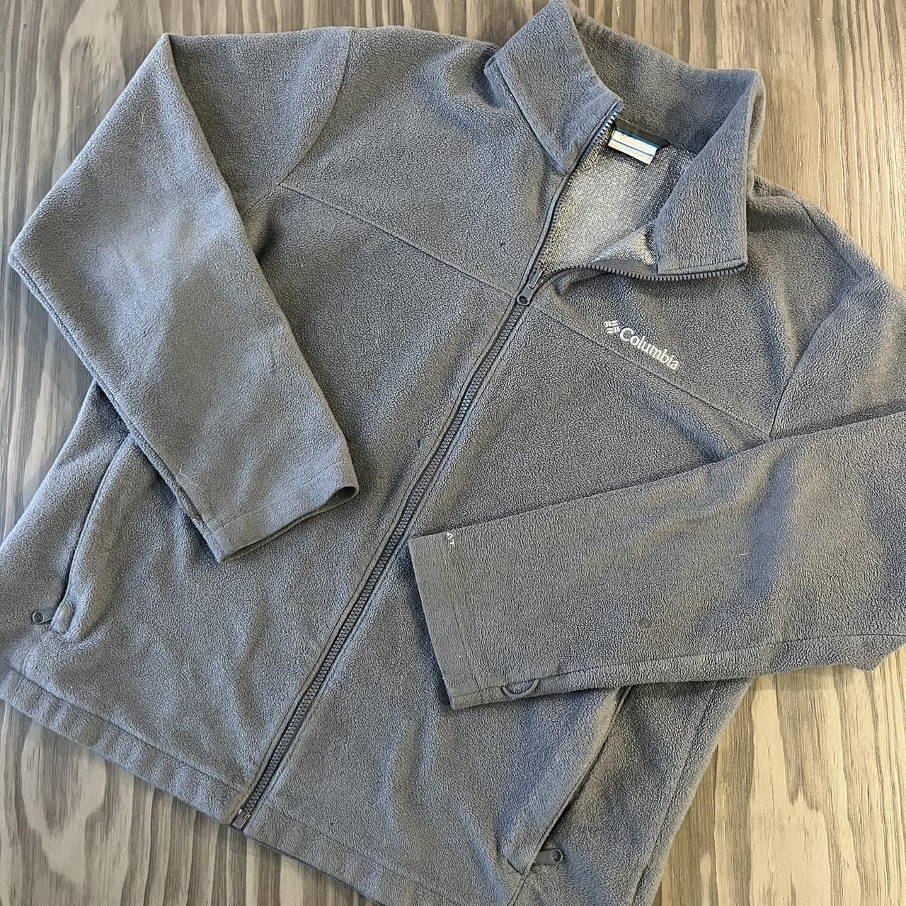 vintage grey columbia jacket size XL high quality... - Depop