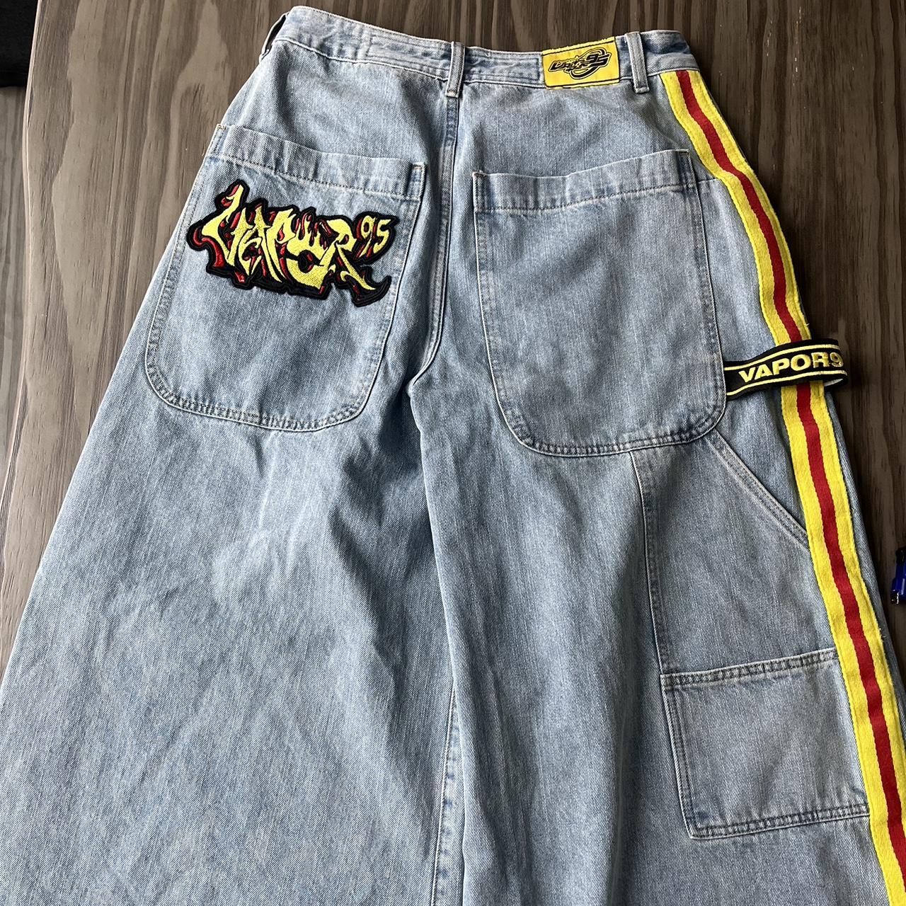 vintage jnco style jeans vapor 95 baggy skater size... - Depop