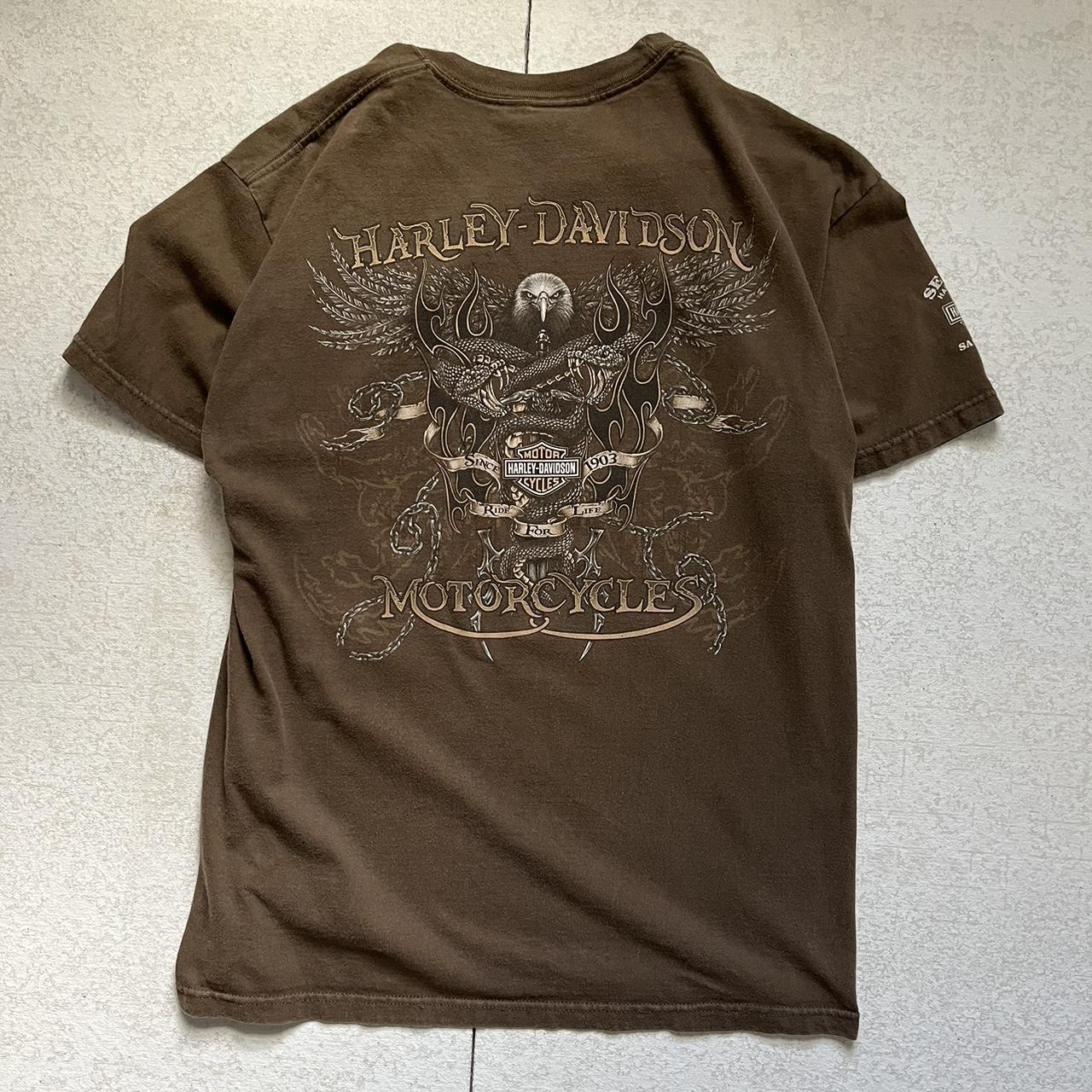 Brown Harley Davidson shirt. Amazing... - Depop