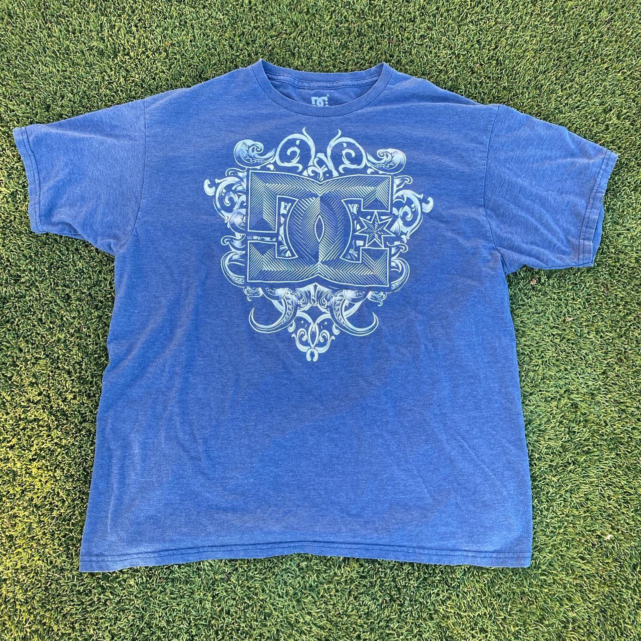 Vintage y2k DC shirt Shirt's got a nice blue color... Depop