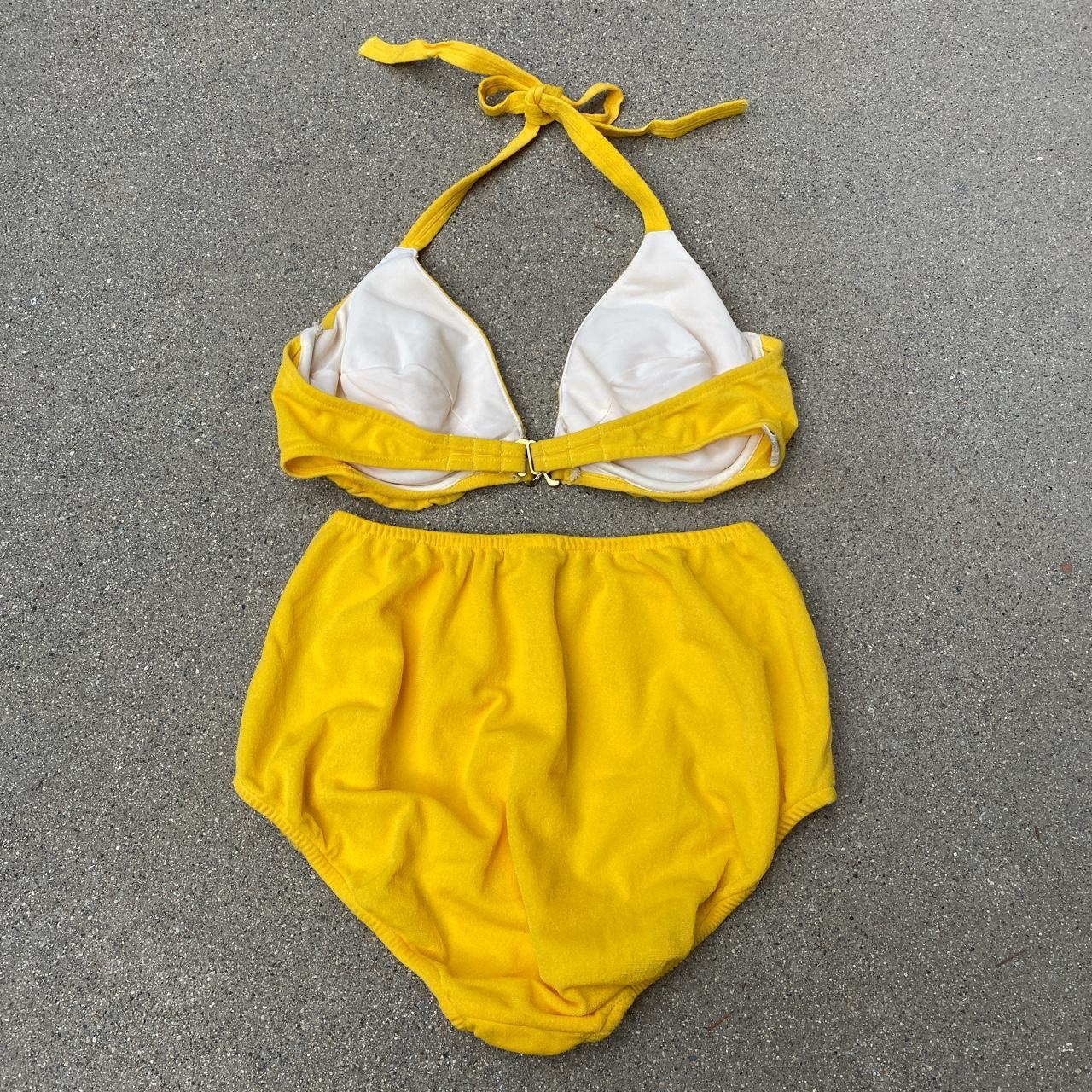 Vintage Bali Yellow Bikini Set 34d Size L True Depop 