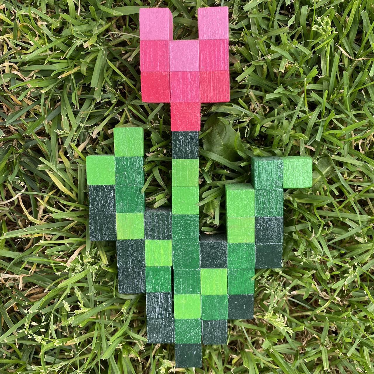 Pink Tulip Minecraft Flower Decoration! ⚠️NO PAYPAL... - Depop