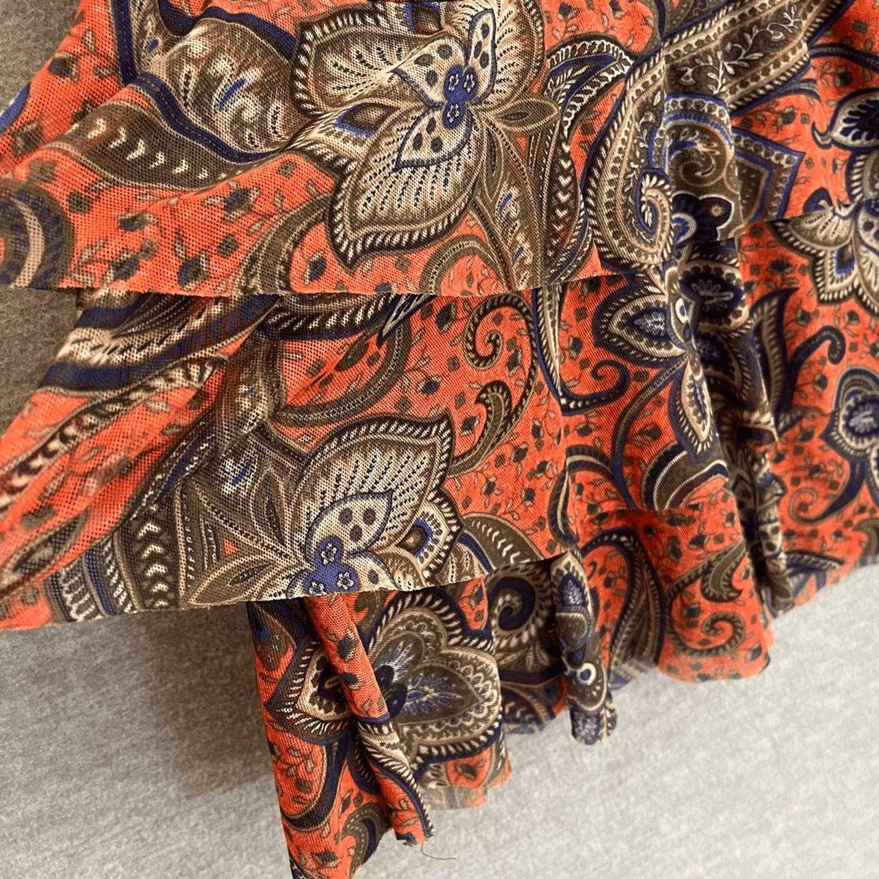 Cache Women's Blouse - Orange - M – Cache Y2K Mes… - image 4