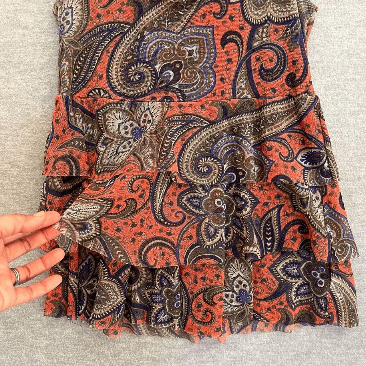 Cache Women's Blouse - Orange - M – Cache Y2K Mes… - image 3