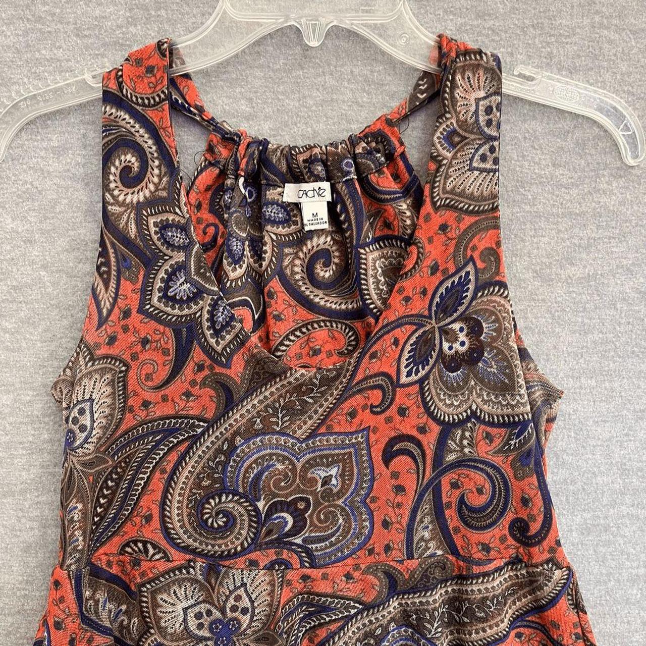 Cache Women's Blouse - Orange - M – Cache Y2K Mes… - image 2