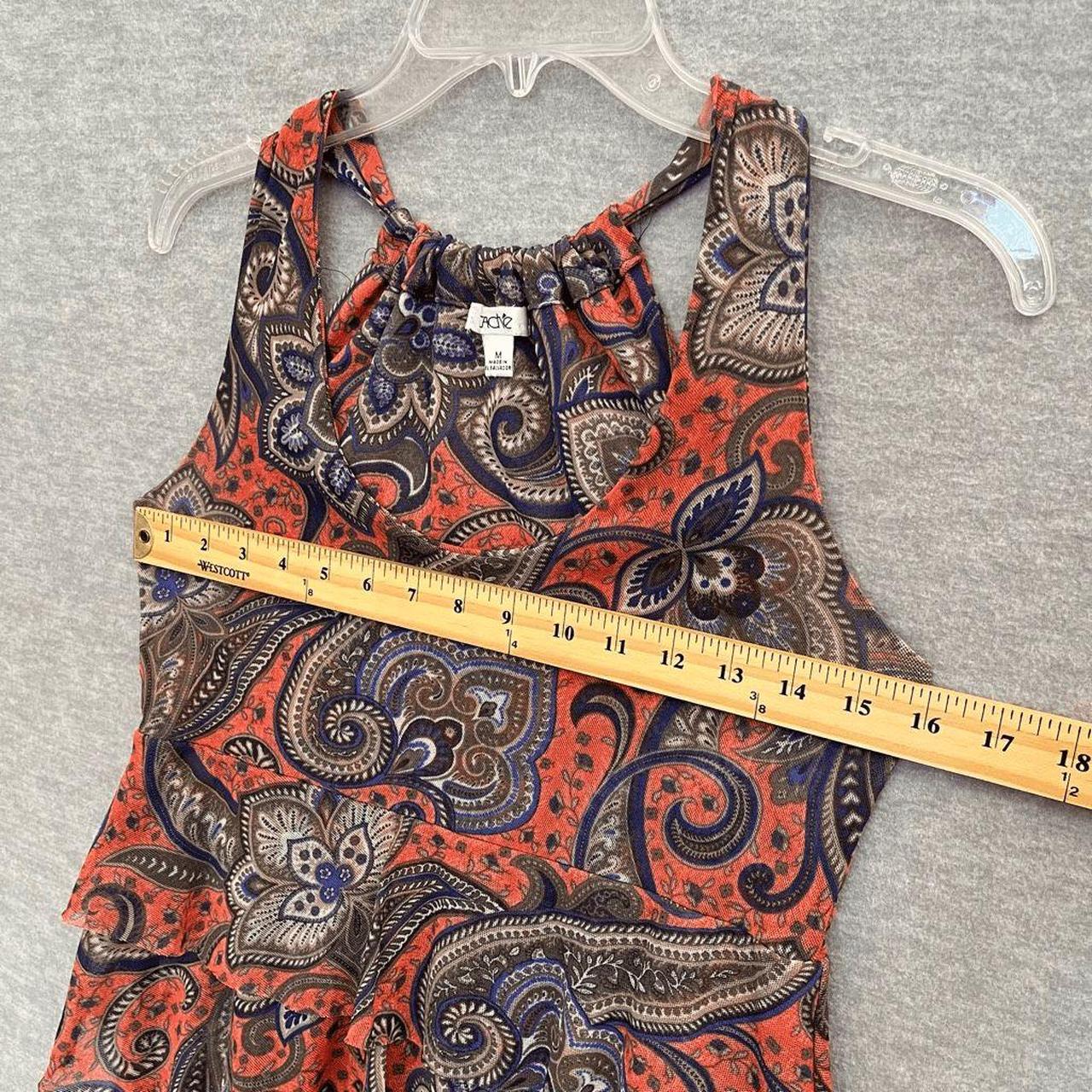 Cache Women's Blouse - Orange - M – Cache Y2K Mes… - image 7