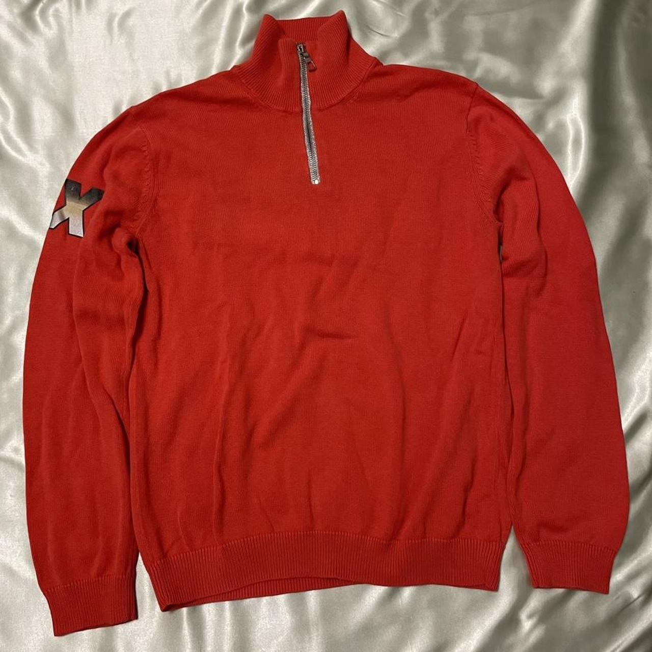 Armani Exchange Women's Red and Orange Jumper | Depop