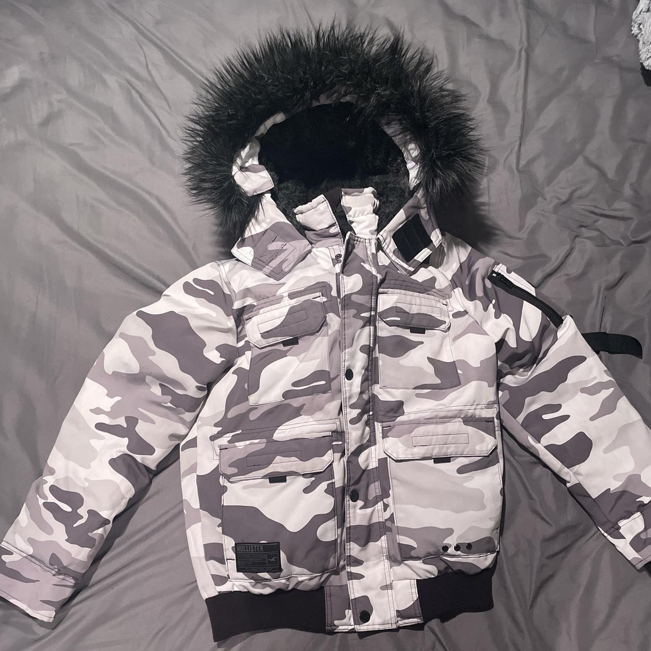 Hollister Puffer Jacket Camouflage Depop