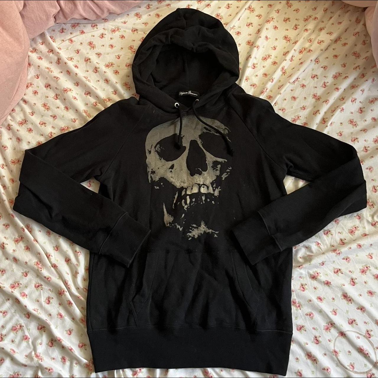 Hysteric Glamour Women's Black and Red Hoodie | Depop