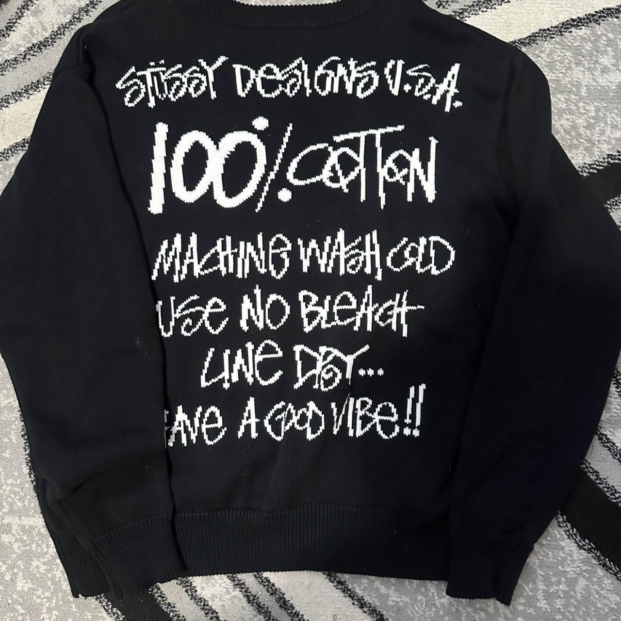 Stussy Care Label Sweater Black, Size: S, #stussy...