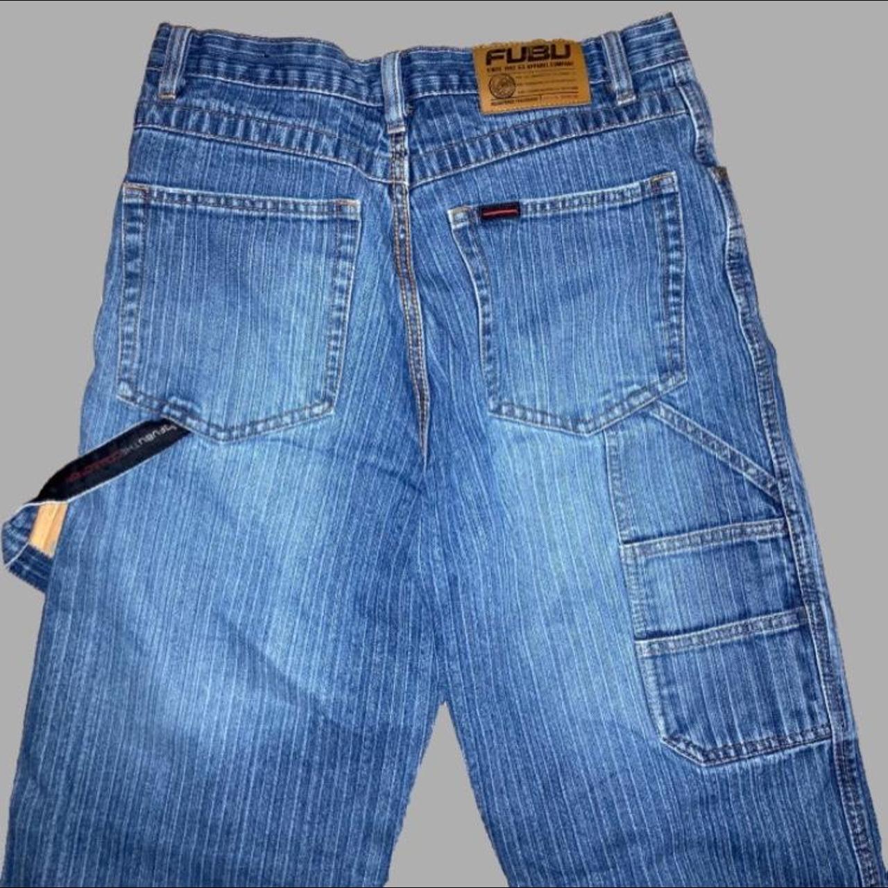 FUBU baggy cargo pants/jeans size 18 -message... - Depop