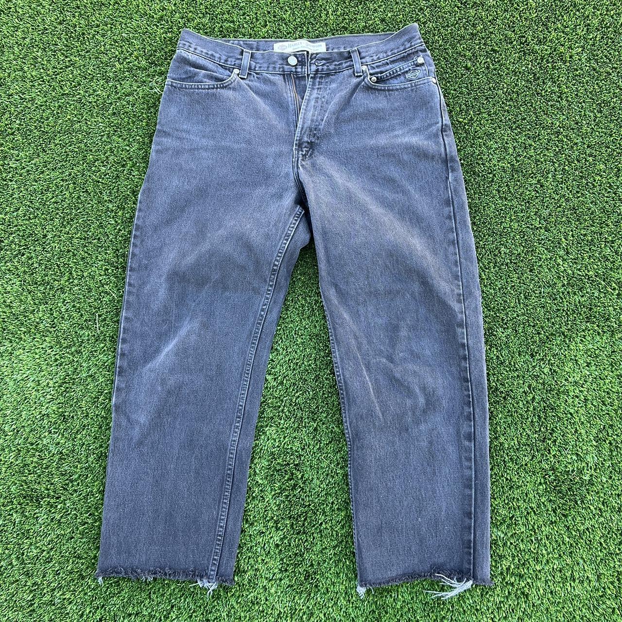 Black Harley Davidson Jeans Relaxed fit 34x29 Pant... Depop