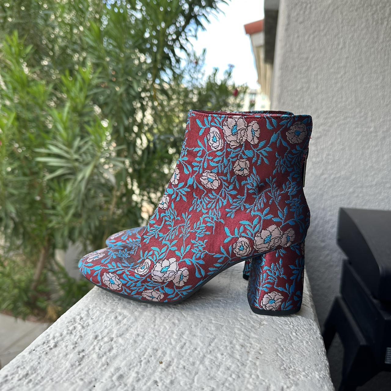 Gianni Bini Floral Ankle Boots Never worn and in... - Depop