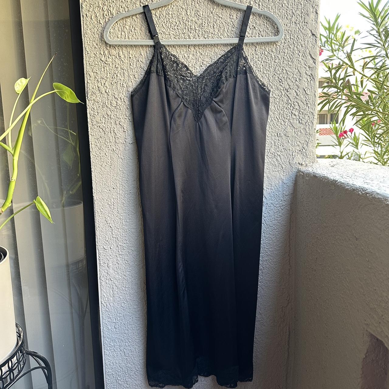 Black Maxi Slip Dress The perfect black slip dress... - Depop