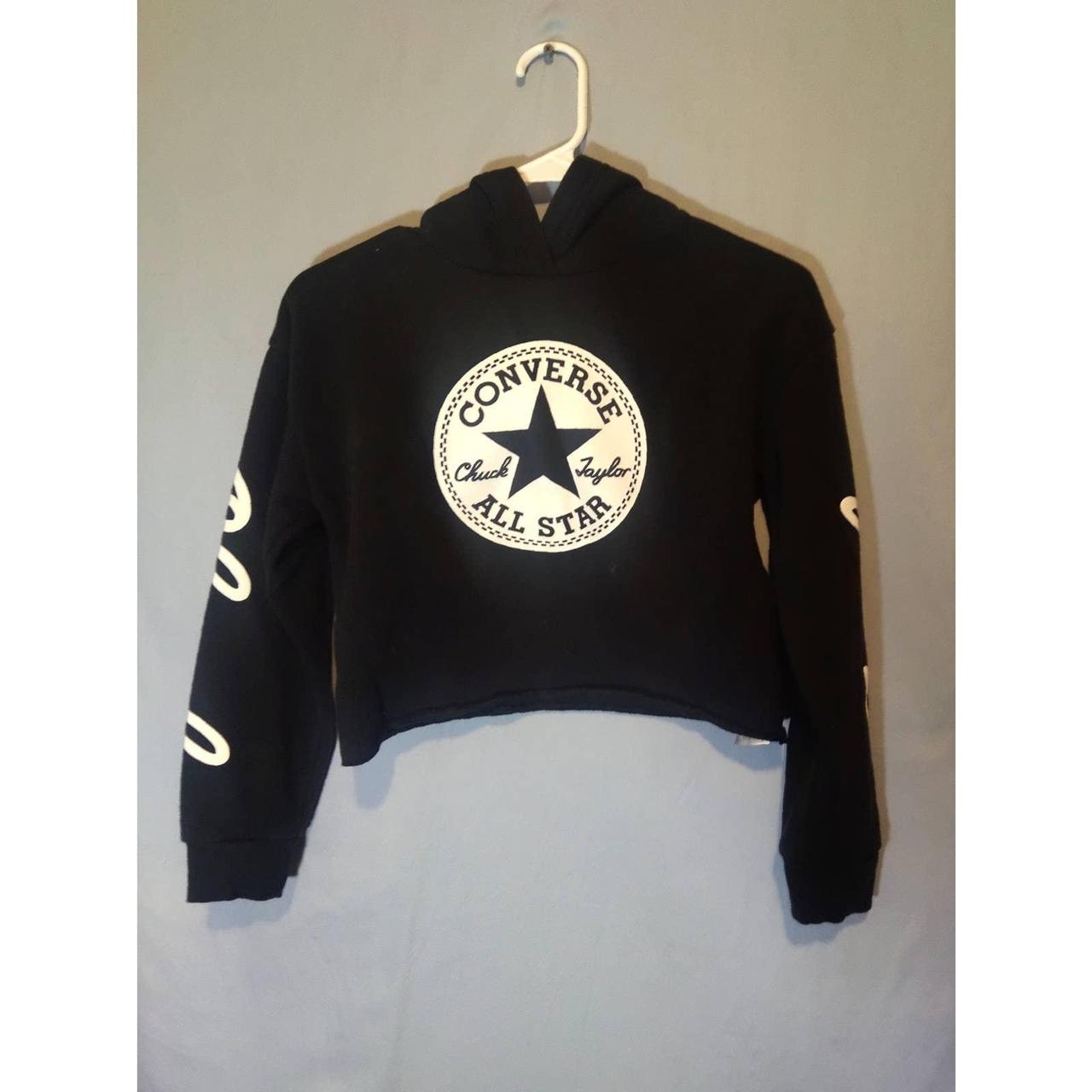 Converse crop top on sale hoodie