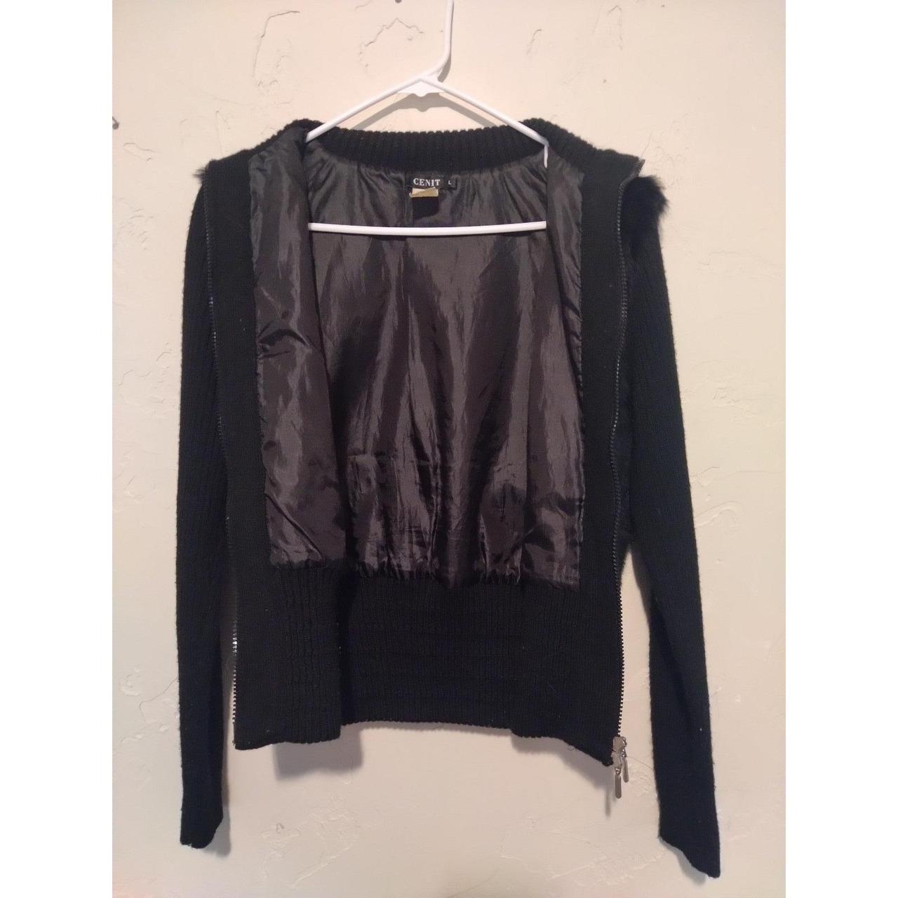 Cenec Angora Blend Black store Zipup Jacket