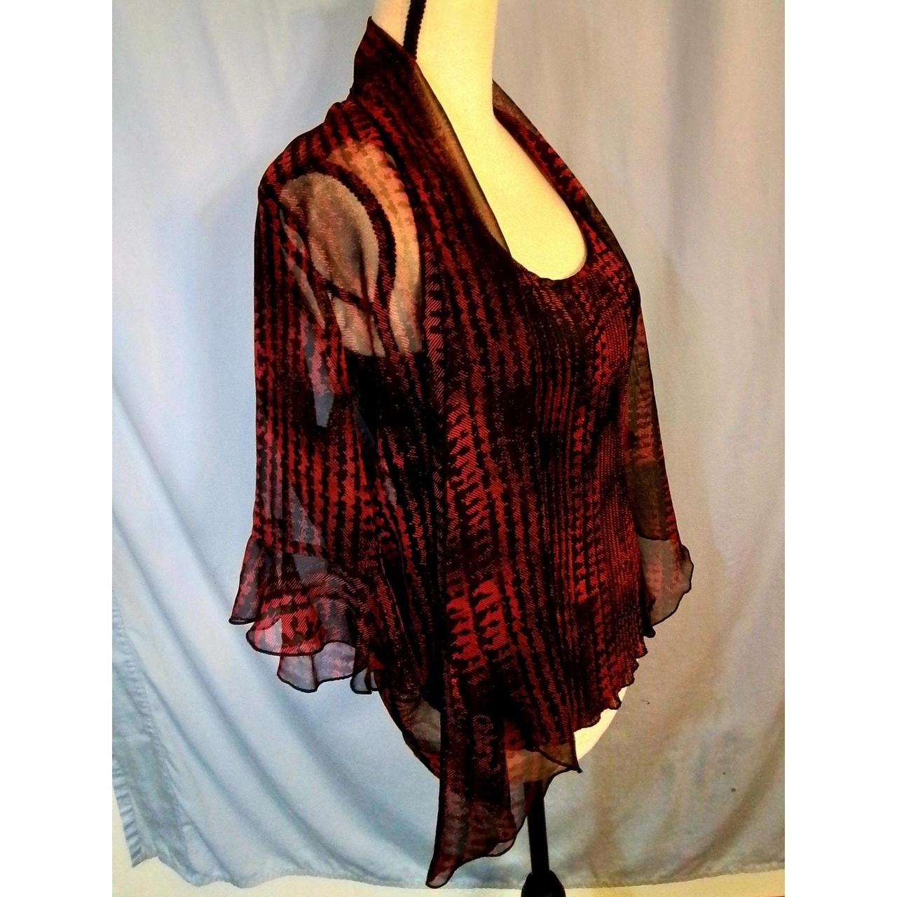 Source Unknown Women's Blouse - Red/Black - L – N… - image 2