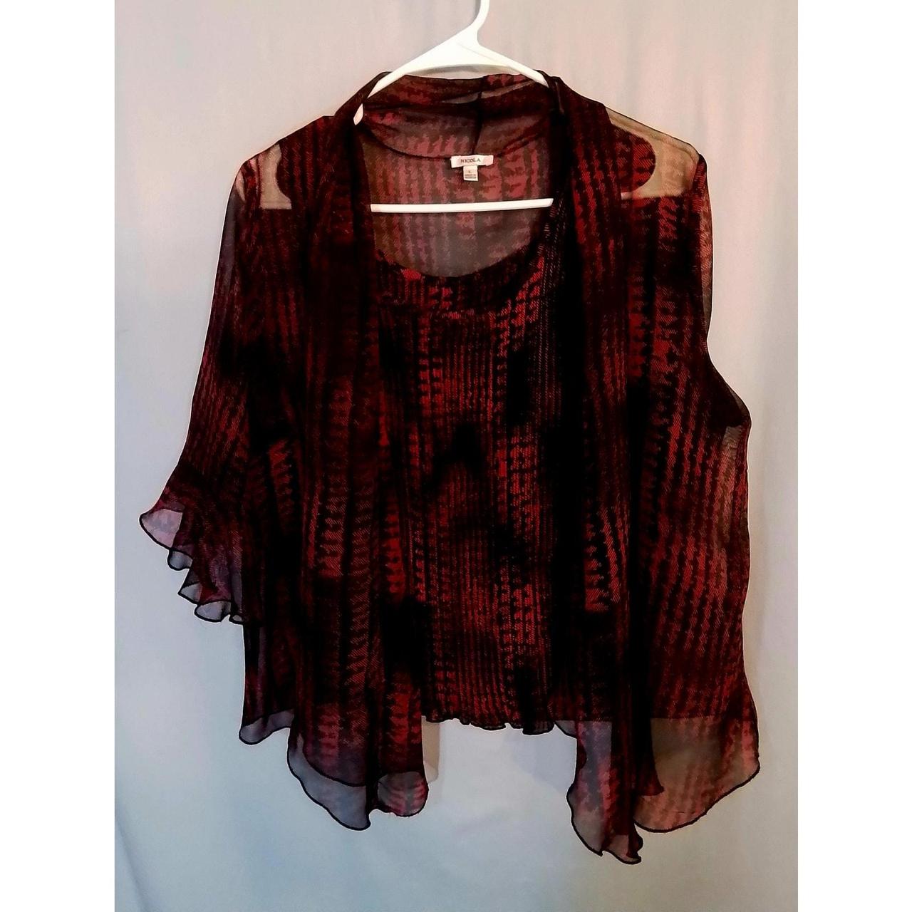 Source Unknown Women's Blouse - Red/Black - L – N… - image 3