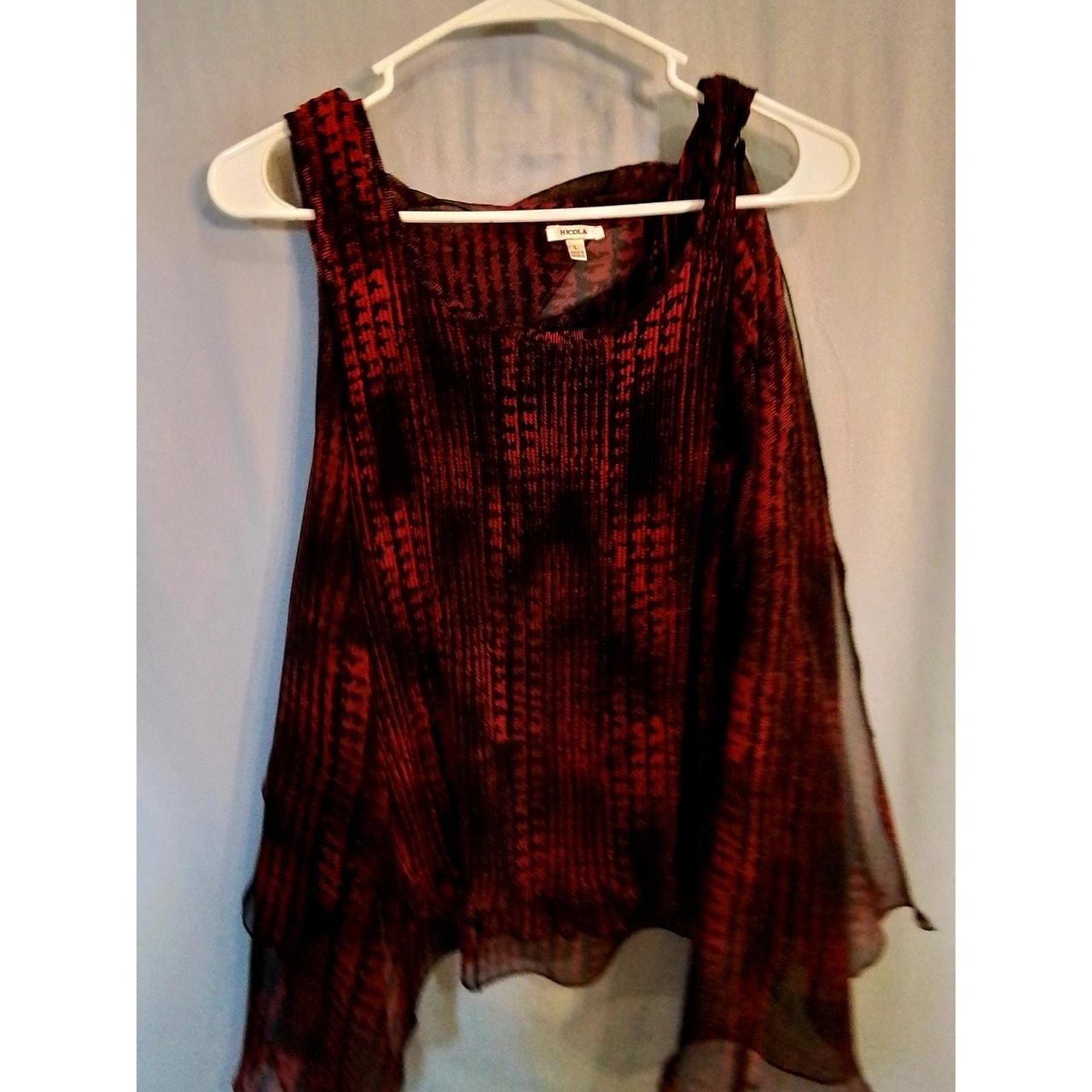 Source Unknown Women's Blouse - Red/Black - L – N… - image 6