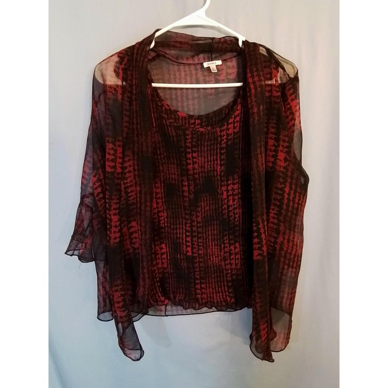 Source Unknown Women's Blouse - Red/Black - L – N… - image 4