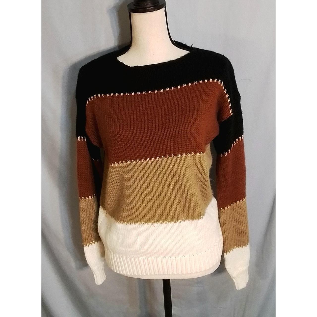 Source Unknown Women's Sweater - Brown/Multi - S … - image 1