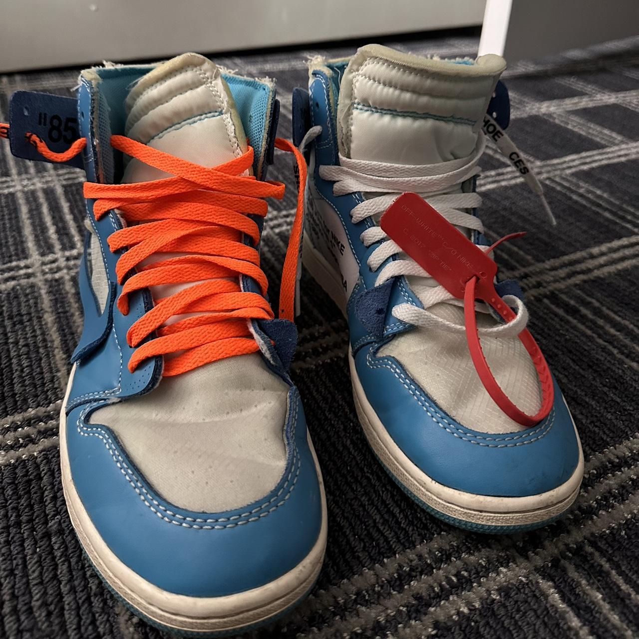 Off white nike jordan 1 unc on sale