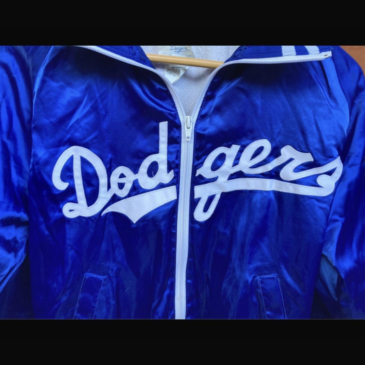 Los Angeles Dodgers Vintage Jacket Black and white - Depop