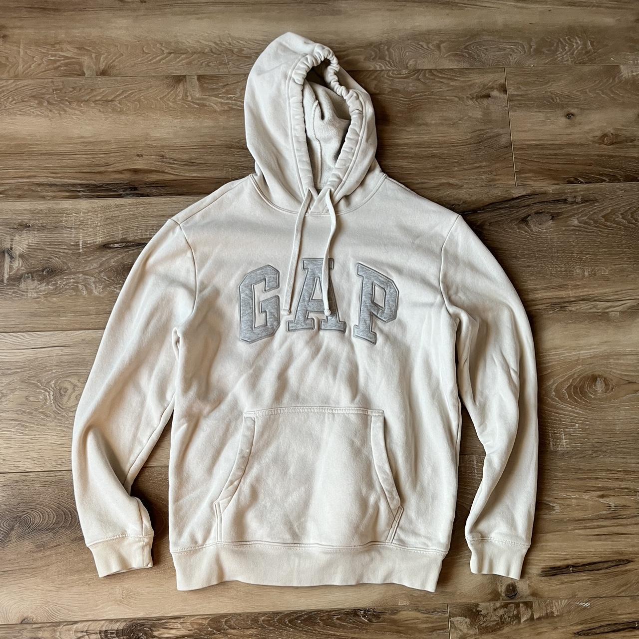 Cream GAP hoodie & Brown GAP hoodie -come together - Depop