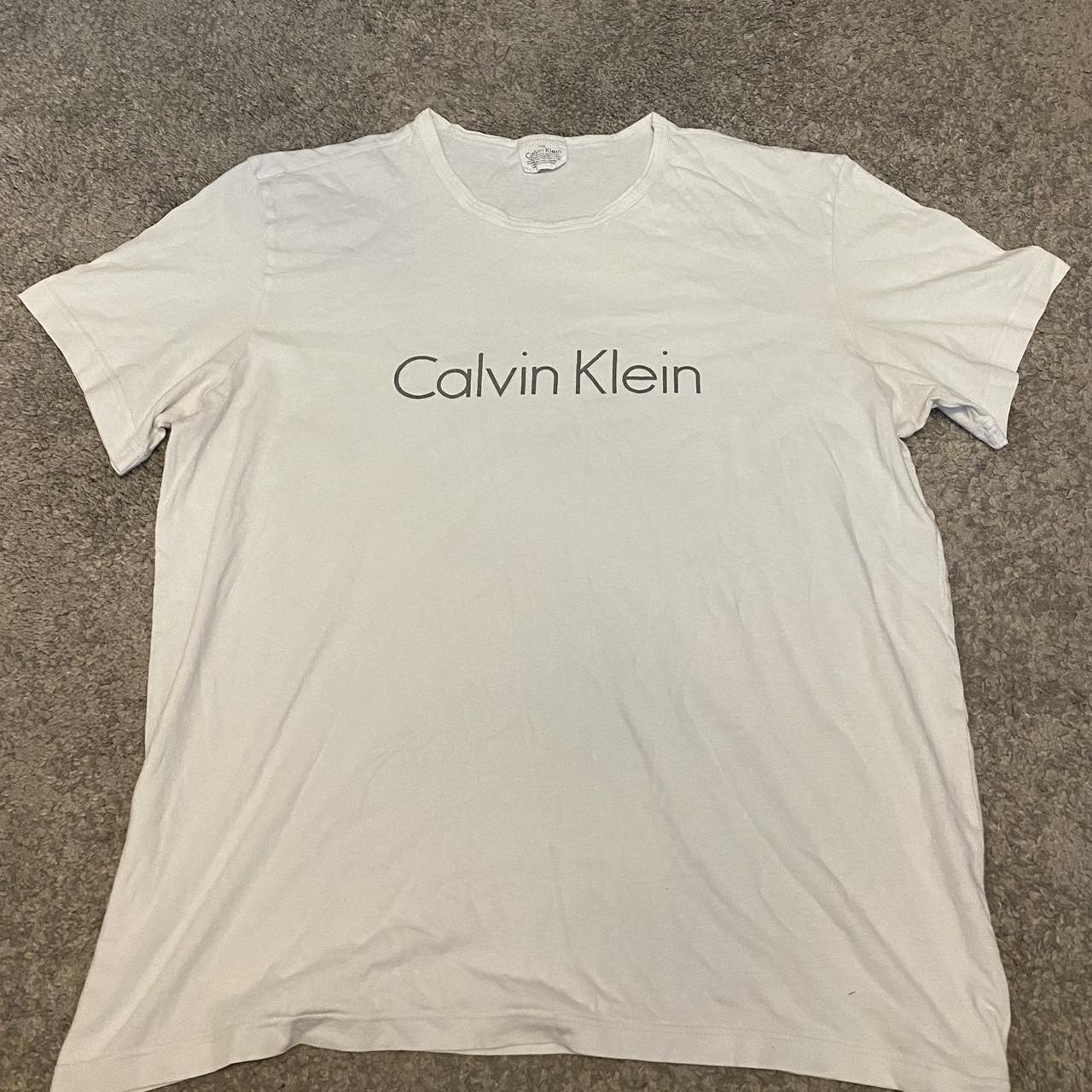 Calvin Klein Men's White T-shirt | Depop