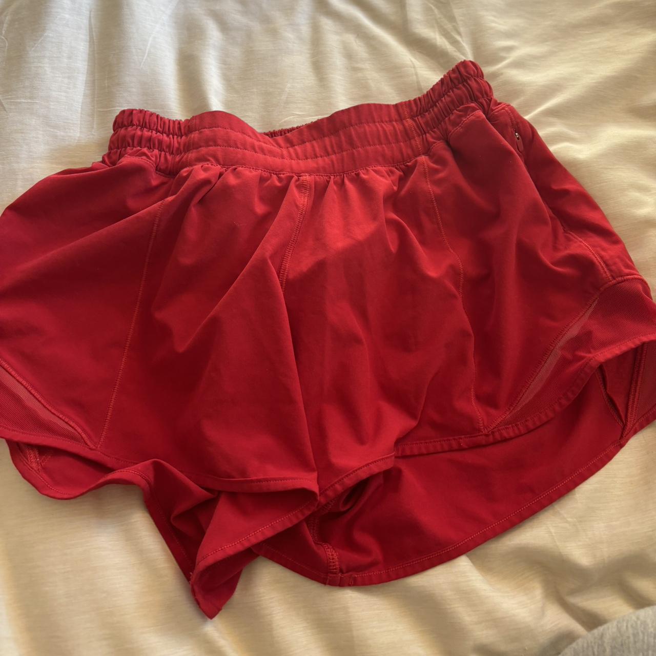 Lululemon running shorts Red Super comfy just don’t... - Depop