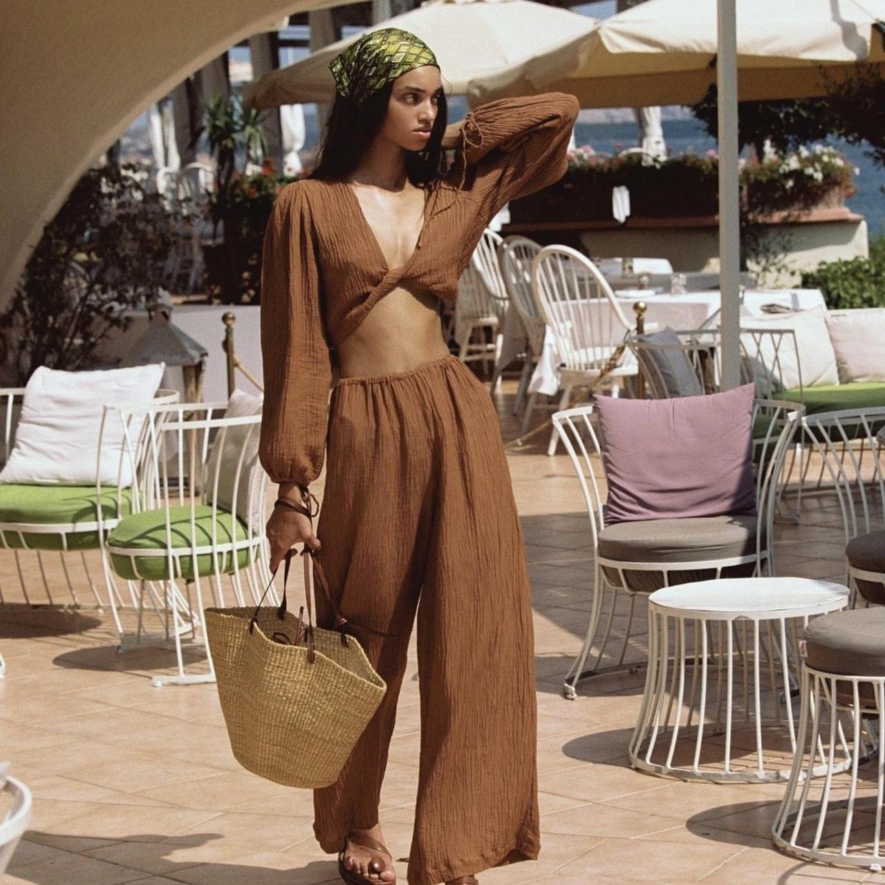 Faithfull the brand Palmera Top Caramel Depop - Main Image