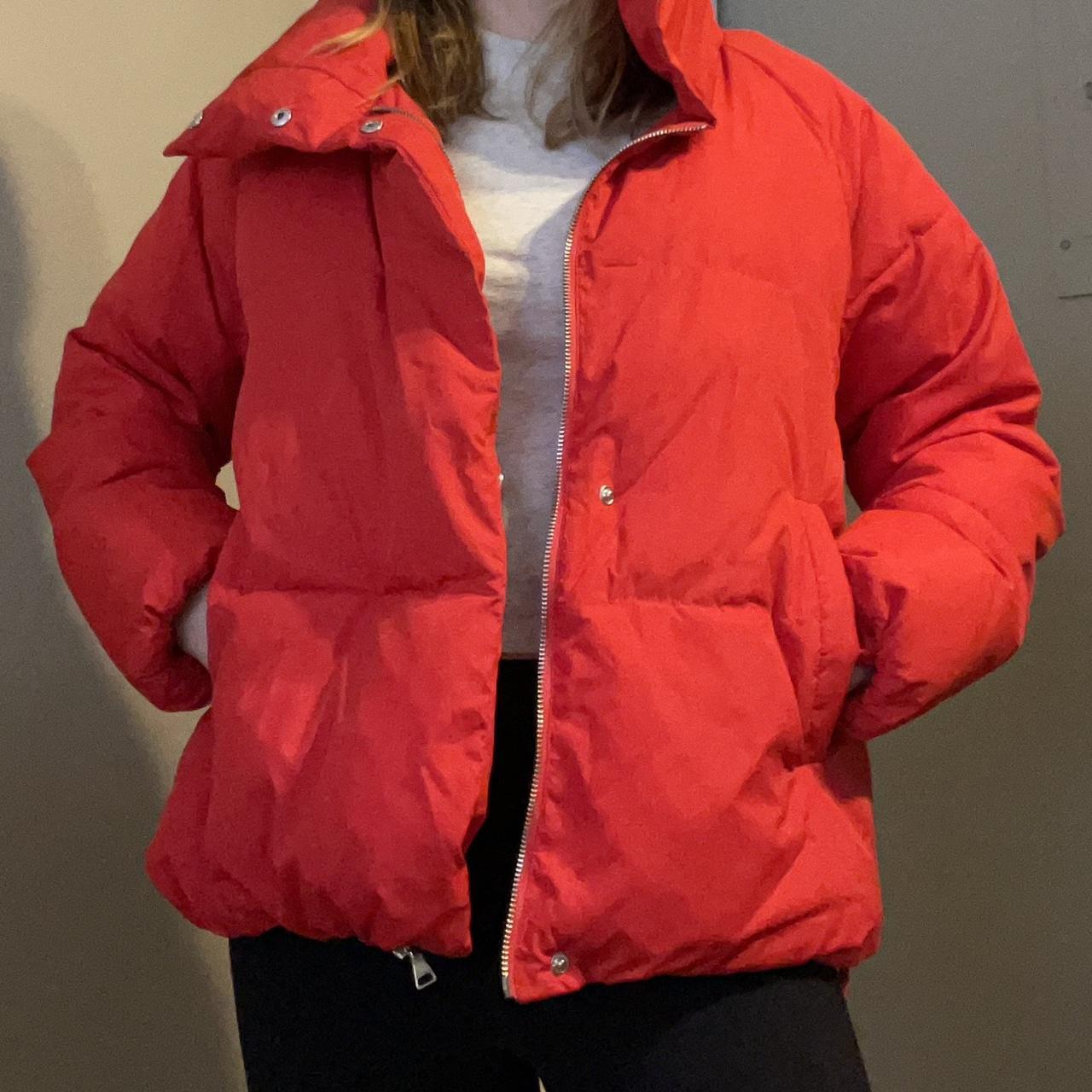 Express red 2025 puffer jacket