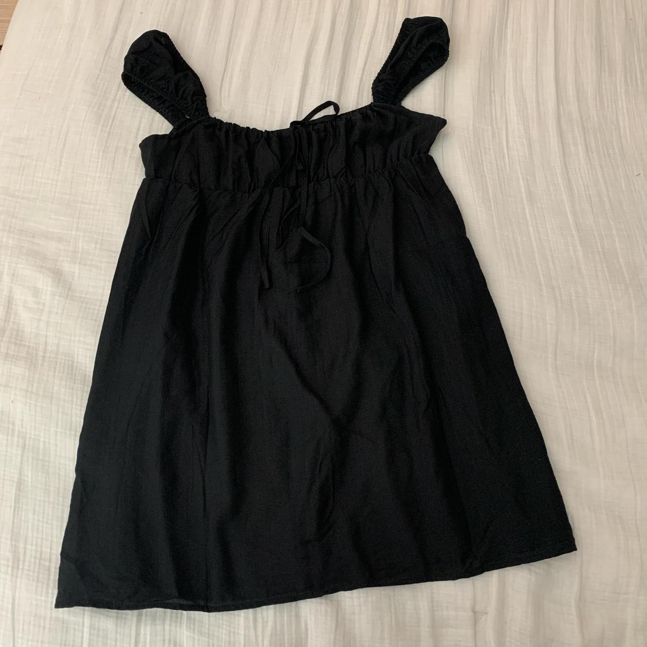 Black Mini Dress🖤 -never worn The tie does help... - Depop