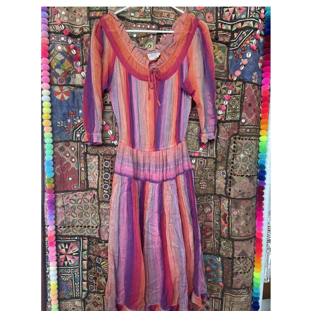 💕 Bohemian Vintage 1970s Adini India Dress 💕 - Depop