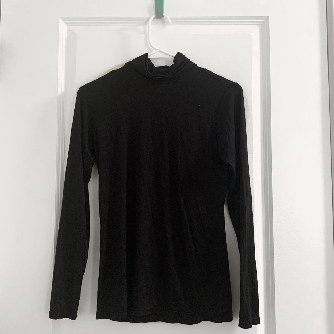 UNIQLO Black Heattech Long Sleeve Top Shop this... - Depop