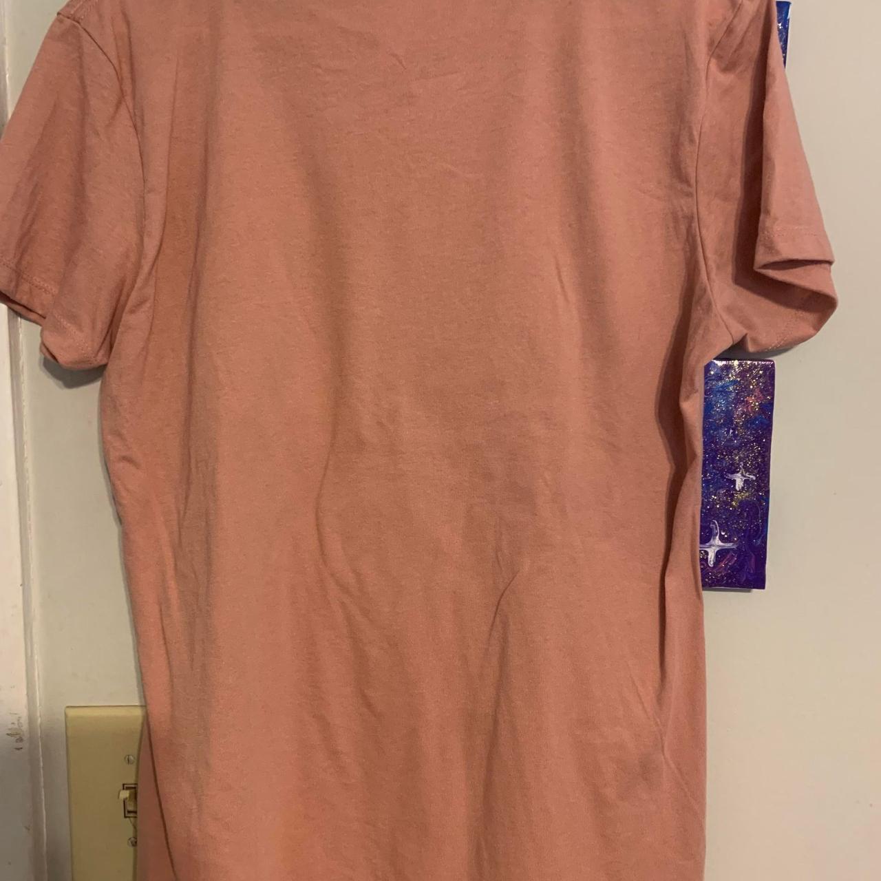 Womens pink tshirt with a floral Ghostface design... Depop