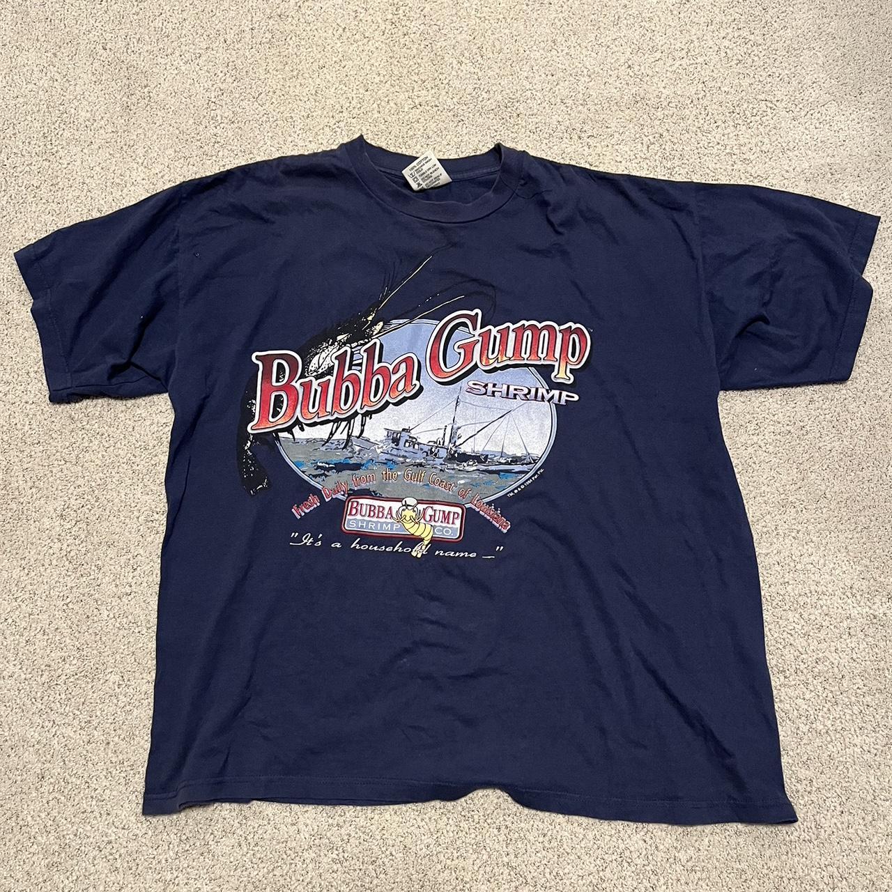 Bubba Gump Vintage Shirt Dark Blue Size XL Great... - Depop