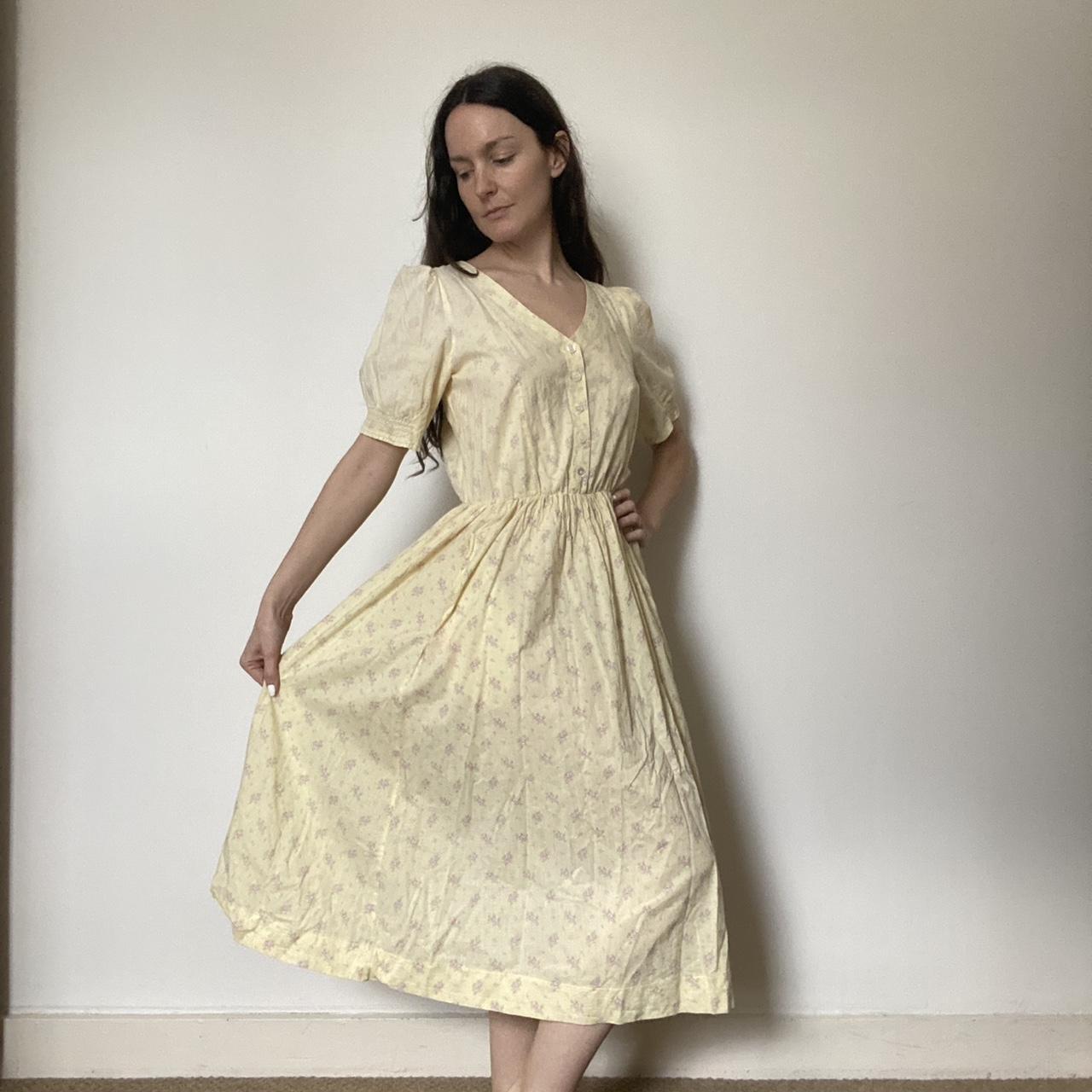 Laura ashley yellow dress best sale