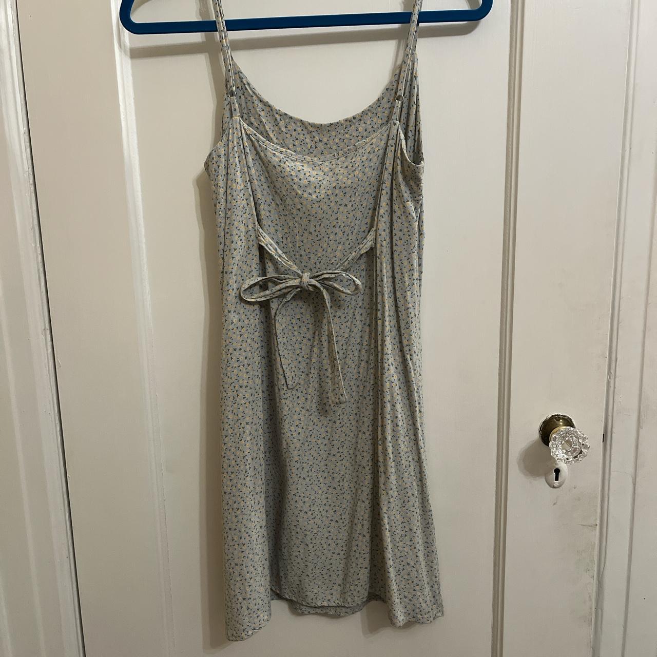 Brandy Melville Women's Yellow and Blue Dress Depop