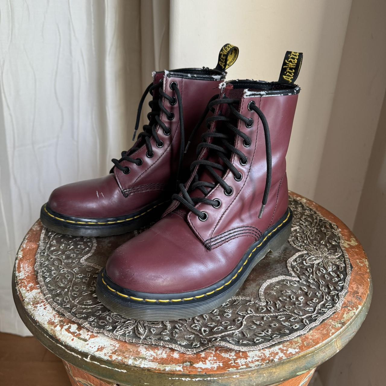 Dr martens cherry red size clearance 7