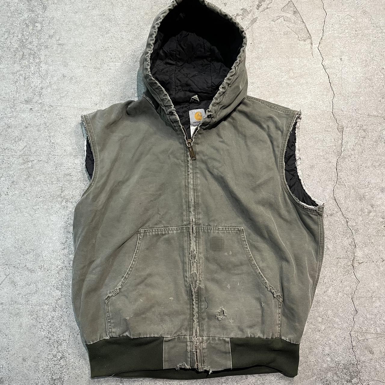 Carhartt Men's Green Gilet | Depop