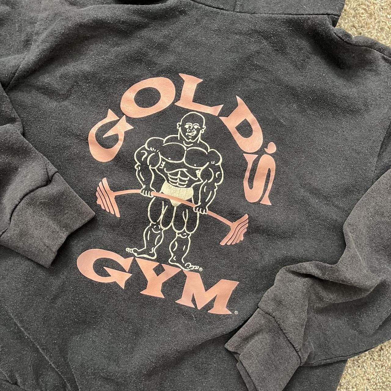 vintage 80s gold’s gym workout zip up hoodie size small Depop